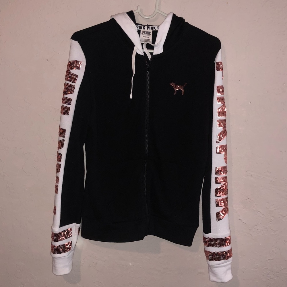 ✨PINK Bling Full-Zip Hoodie✨